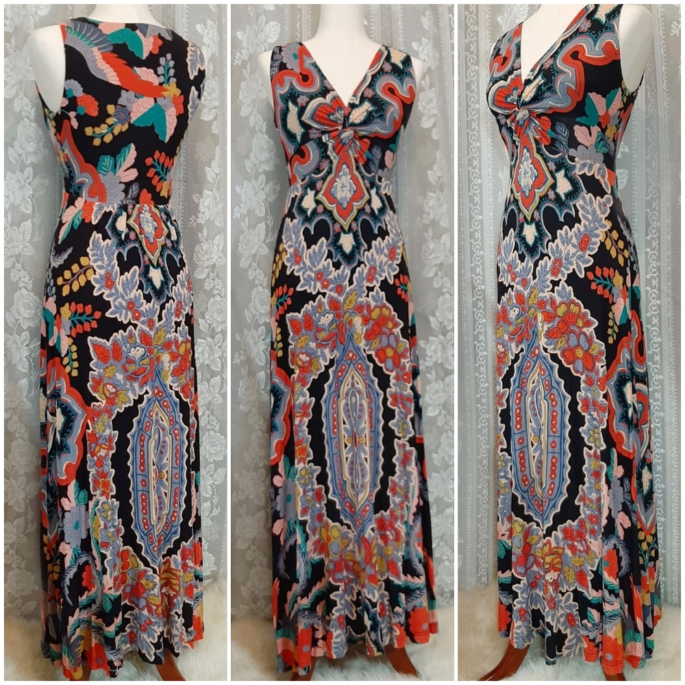 Anthropologie Maeve Camilla Maxi Dress Womens Size XS multicolor